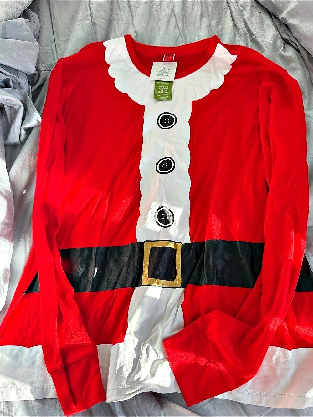 Target Matching Family Pajamas Santa Suit Top Santa Suit Top Red XL NWT